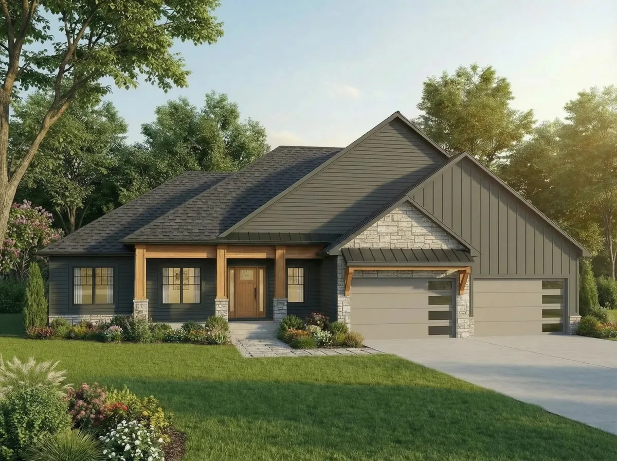 The Sedona — artist rendition, front elevation